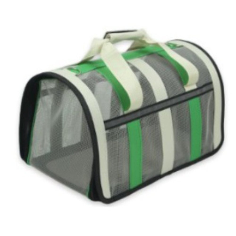 Pet Carrier, Green Stripe